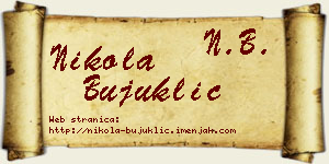 Nikola Bujuklić vizit kartica